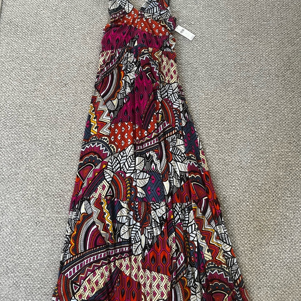 Anthropologie Multicolor Patterned Maxi Dress